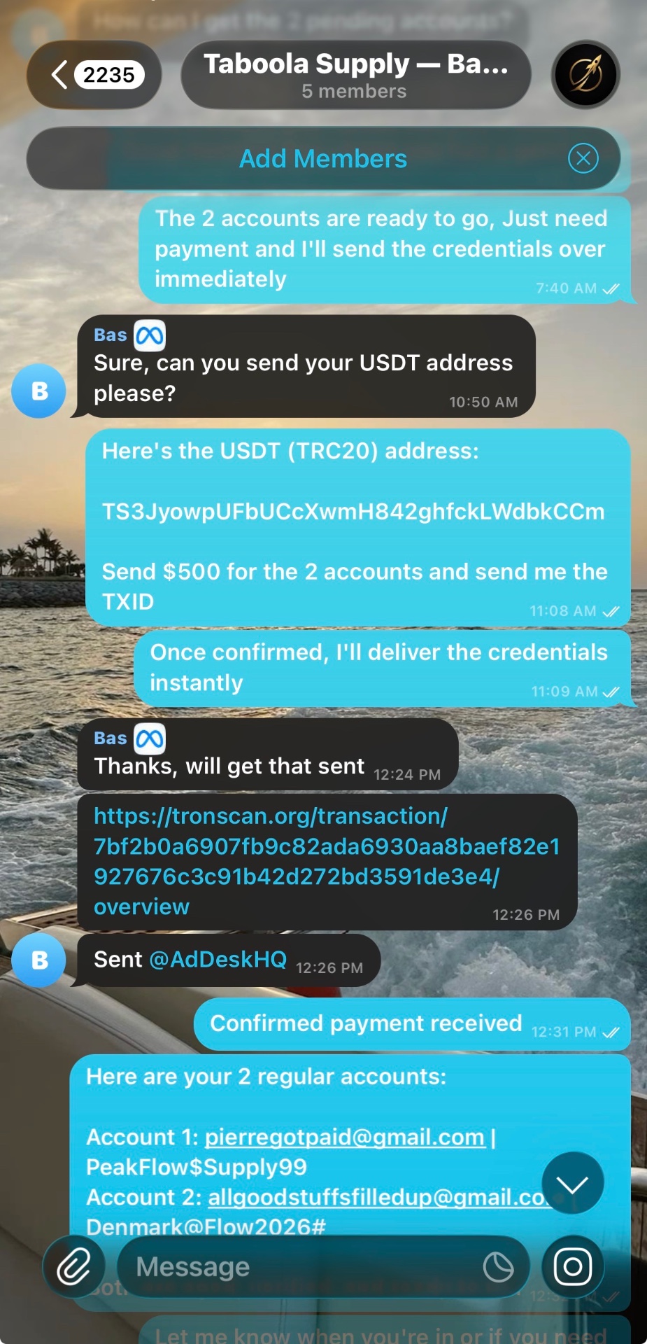 Panel login delivered, accounts ready under buyer orders